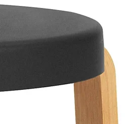 Taburete Tap, negro-roble