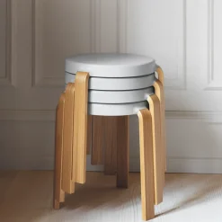 Taburete Tap, Sand, patas de roble