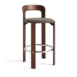 Taburete tapizado Rey Low, Steelcut trio 376 umber brown