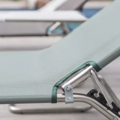 Tumbona Amigo, Tela sage green-aluminio