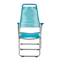 Tumbona Spaghetti con reposapiés, Turquesa