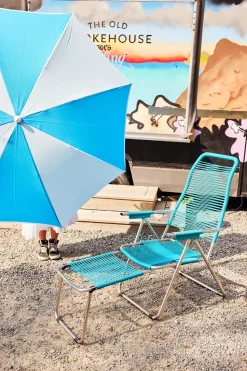 Tumbona Spaghetti con reposapiés, Turquesa