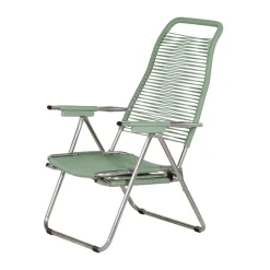 Tumbona Spaghetti con reposapiés, Sage green