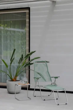 Tumbona Spaghetti con reposapiés, Sage green