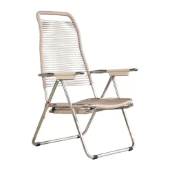 Tumbona Spaghetti con reposapiés, Taupe