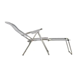 Tumbona Spaghetti con reposapiés, Grey