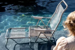 Tumbona Spaghetti con reposapiés, Grey