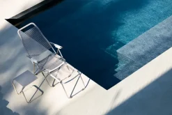 Tumbona Spaghetti con reposapiés, Grey