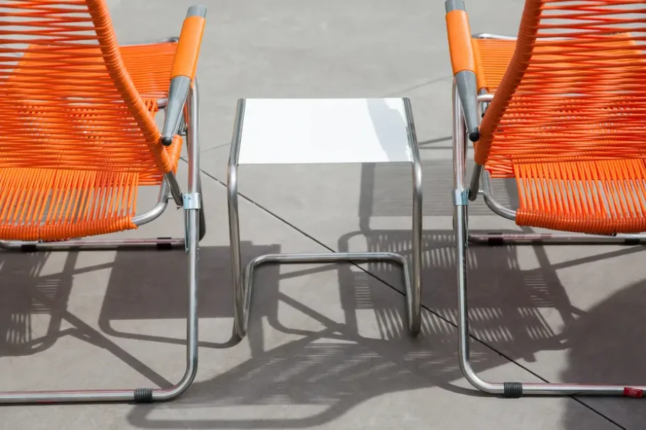 Tumbona Spaghetti con reposapiés, Orange