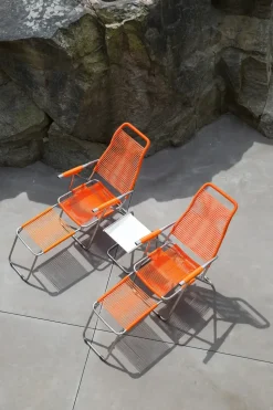 Tumbona Spaghetti con reposapiés, Orange