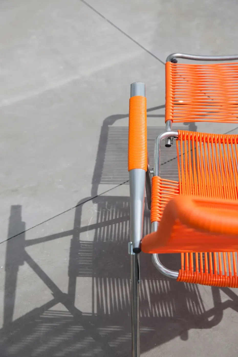 Tumbona Spaghetti con reposapiés, Orange