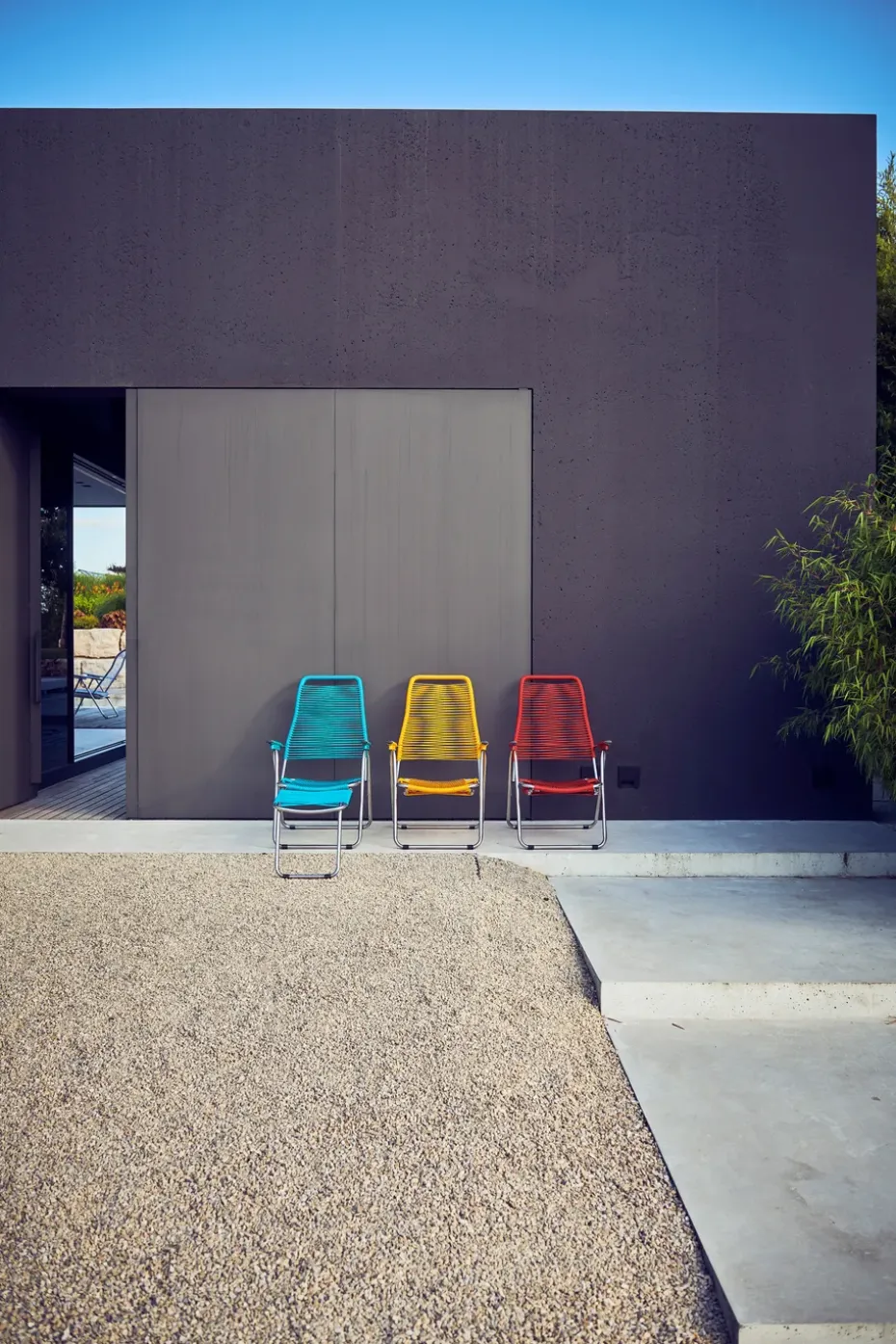 Tumbona Spaghetti con reposapiés, Orange