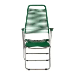 Tumbona Spaghetti con reposapiés, Green