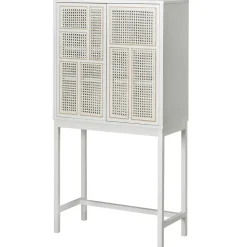 Vitrina Air, Blanco, ratán