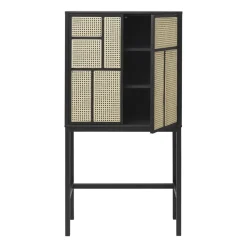 Vitrina Air, Negro, ratán