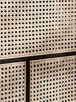 Vitrina Air, Negro, ratán