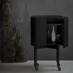 Vitrina bar con ruedas Loud , Negro