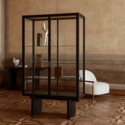 Vitrina Private, Vidrio, roble teñido claro