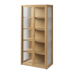 Vitrina Reed 70x155 cm, Natural oak