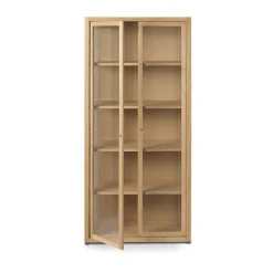 Vitrina Reed 70x155 cm, Natural oak