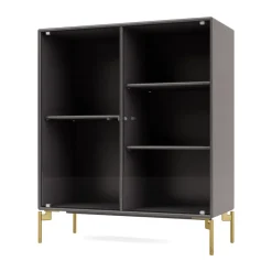 Vitrina Ripple II 69,6x82,2x30 cm, Coffee-ben brass