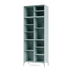 Vitrina Ripple IV 69,6x187,2x38 cm, Flint-ben chrome