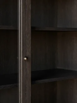 Vitrina Trace SC88 120x192x40 cm, Dark stained oak