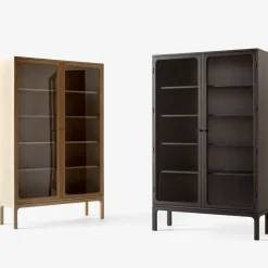 Vitrina Trace SC88 120x192x40 cm, Dark stained oak