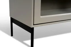 Vitrina Volt 130 cm beige, Detalles en negro